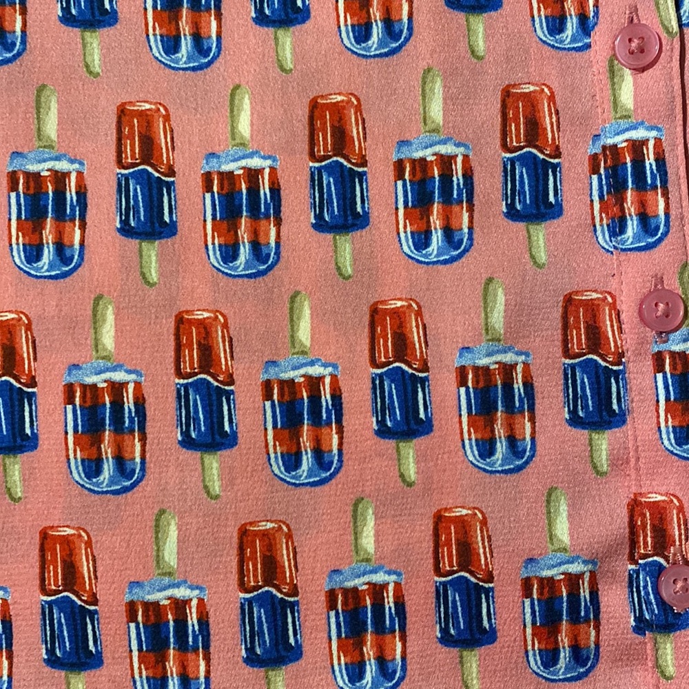 Express Popsicle Tank Button Down Blouse - image 1